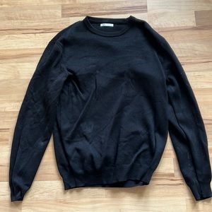 Zara black crewneck sweater, XL
